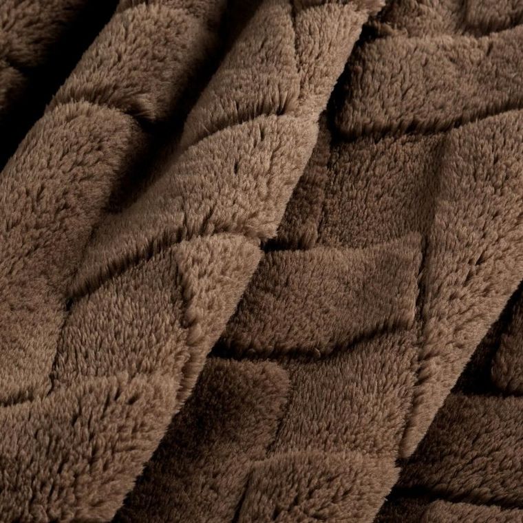 Eurofirany, koc d91, Caro, 170-210 cm, ciemnobrązowy