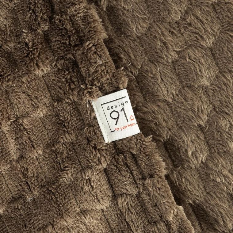 Eurofirany, koc d91 cindy6, 200-220 cm, ciemnobrązowy