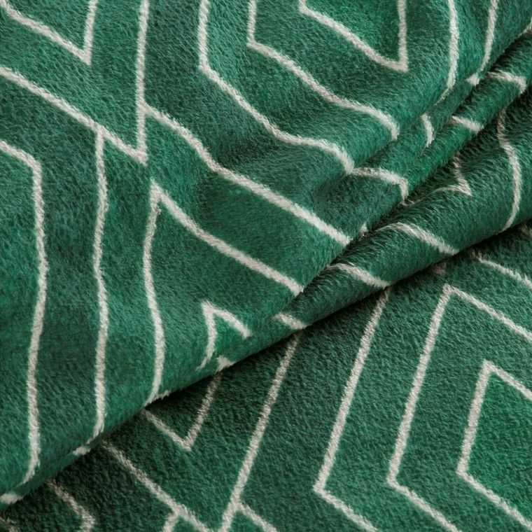 Eurofirany, koc d91 geo 02, zielony, 150-200 cm