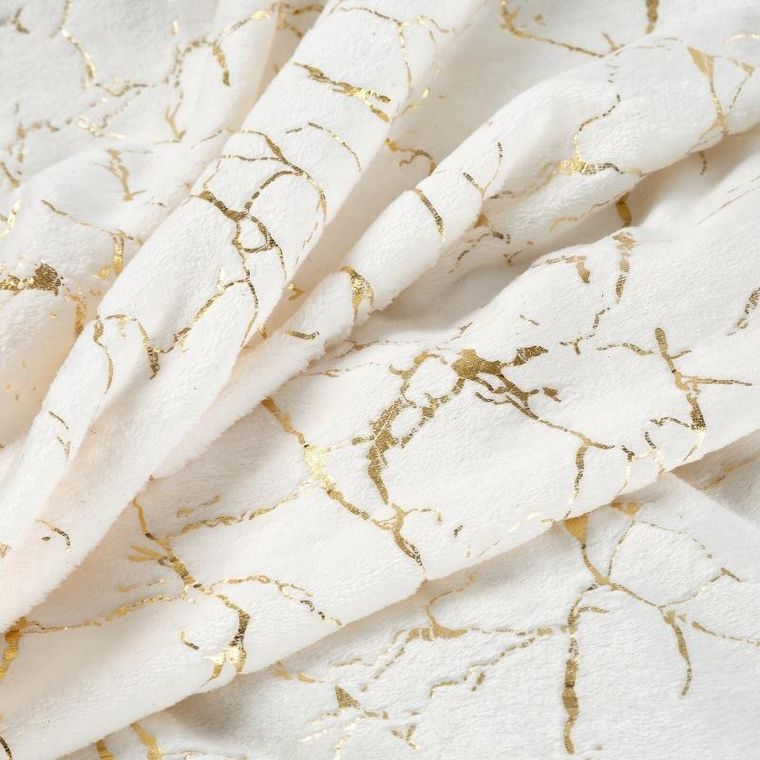 Eurofirany, koc d91 glamo, 200-150 cm, kremowy