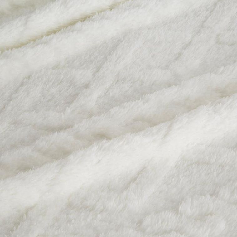 Eurofirany, koc d91, warkocz biały, 150-200 cm, biały