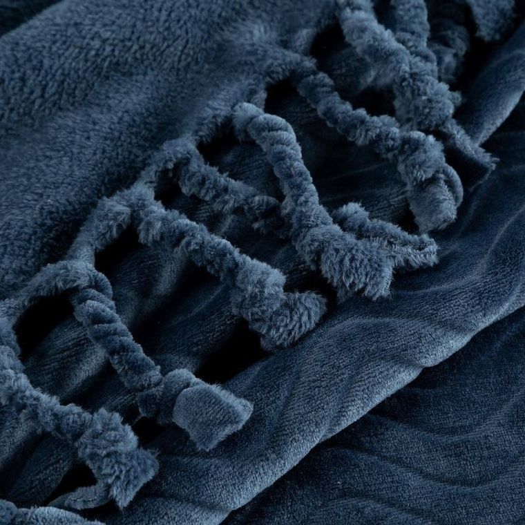 Eurofirany, koc Emma, 150-200 cm, granatowy