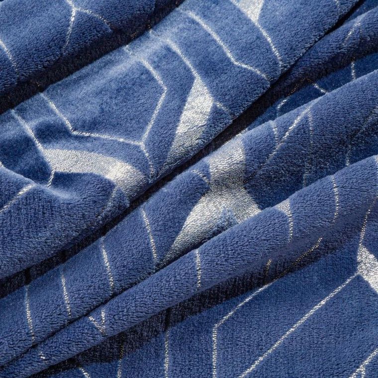 Eurofirany, koc Ginko, 150-200 cm, niebieski