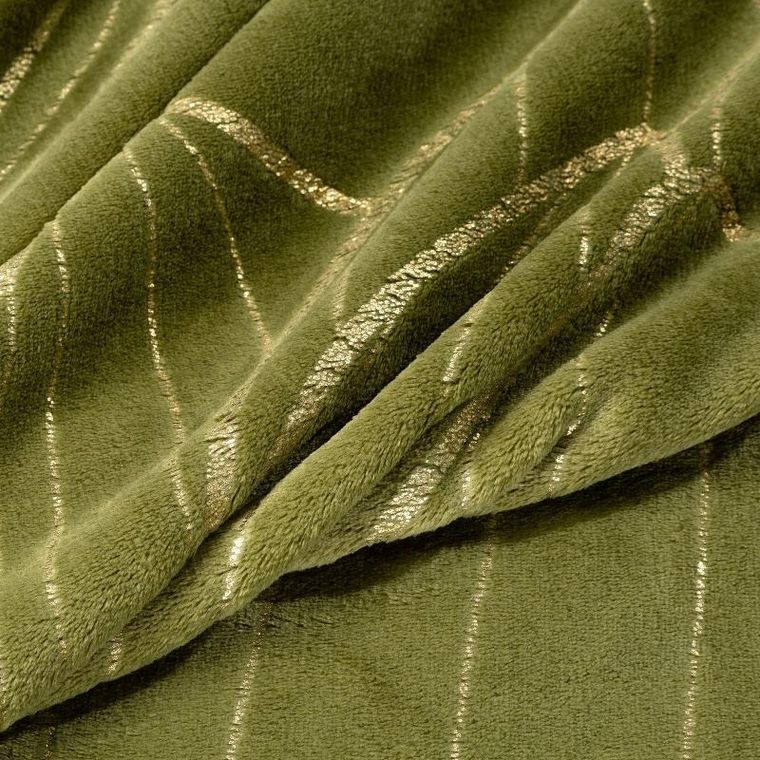 Eurofirany, koc Lili, 150-200 cm, oliwkowy