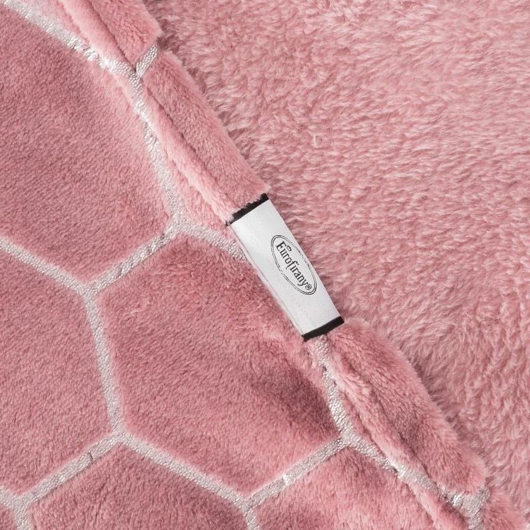 Eurofirany, koc Malibu, 150-200 cm, różowy