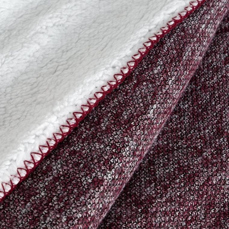 Eurofirany, koc panda, 150-200 cm, bordowy