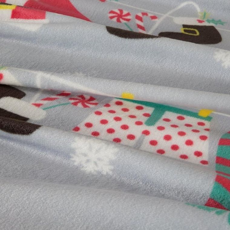 Eurofirany, koc świąteczny, 150-200 cm, szary