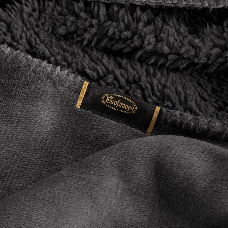 Eurofirany, koc Tedy, stalowy, 170-210 cm