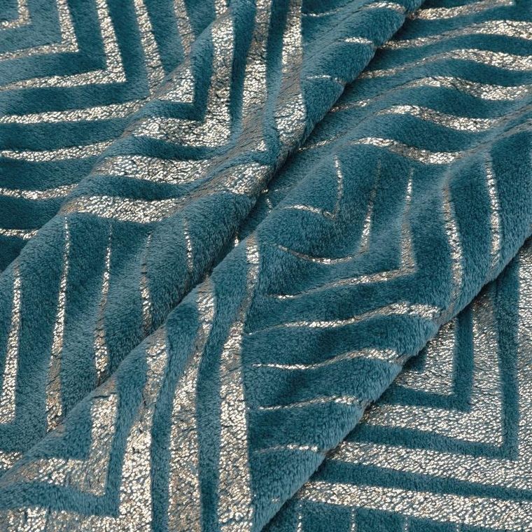 Eurofirany, koc Victoria, 150-200 cm, turkusowy