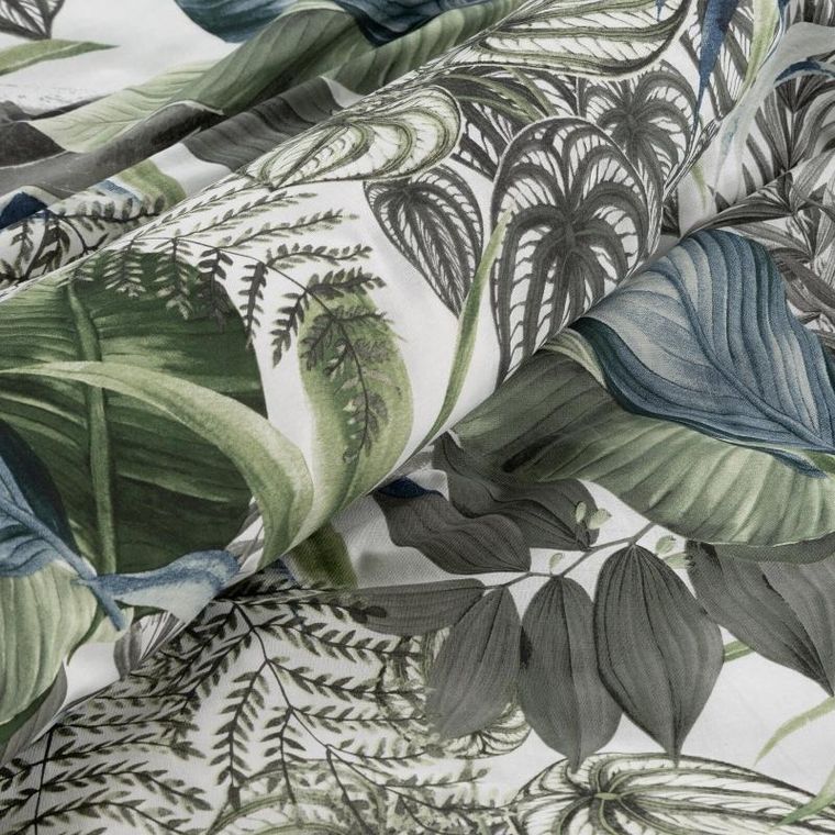 Eurofirany, komplet pościeli bawełnianej, Davos, 140-200 cm, zielony