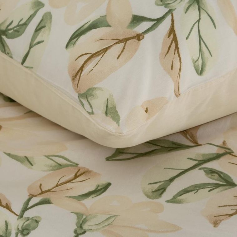 Eurofirany, komplet pościeli bawełnianej, Sonia, 160-200 cm, beżowy