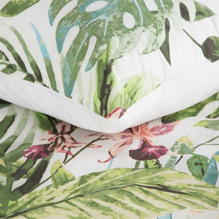 Eurofirany, komplet pościeli bawełnianej, Sonia, 220-200 cm, ciemnozielony