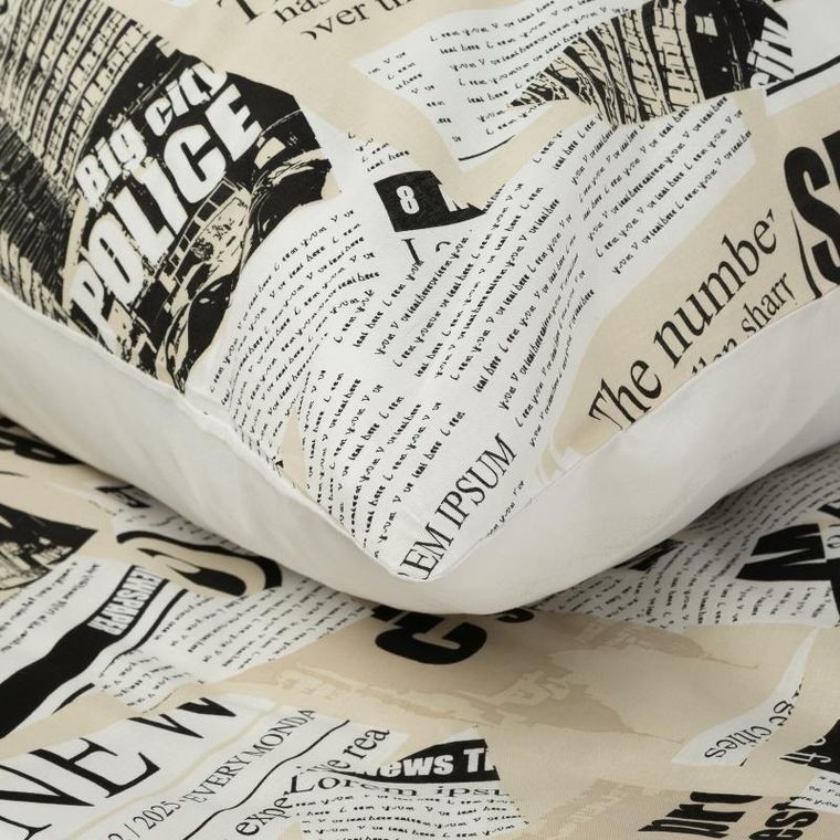 Eurofirany, komplet pościeli bawełnianej, Sonia, 220-200 cm, szary