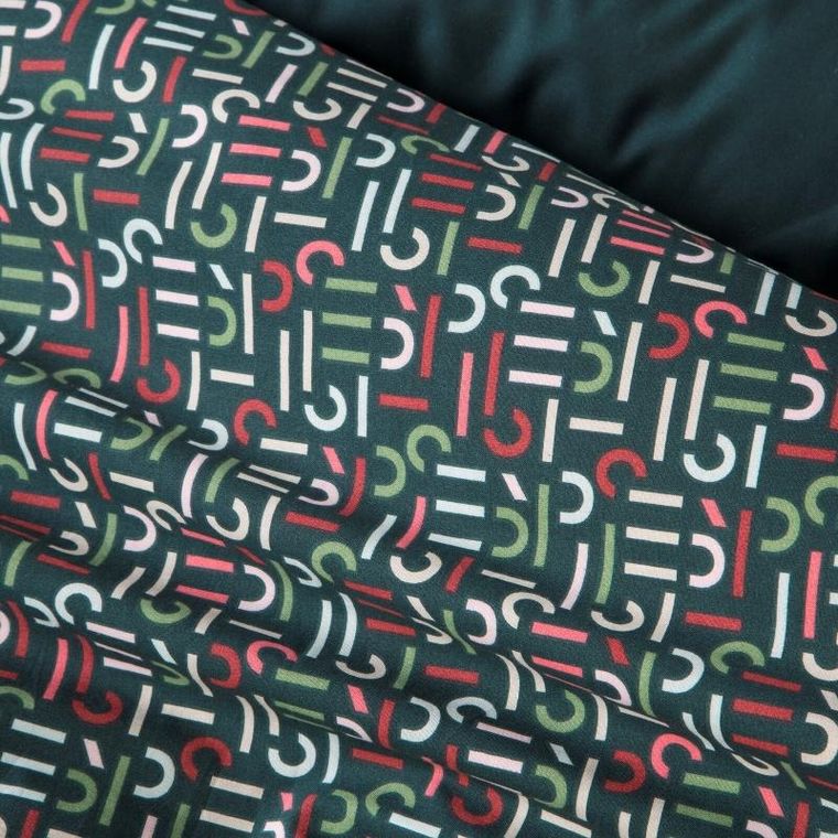 Eurofirany, komplet pościeli, Esprit, 160-200 cm, ciemnozielony