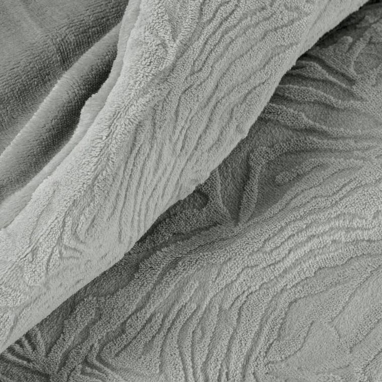 Eurofirany, komplet pościeli flano, srebrny, 220-200 cm