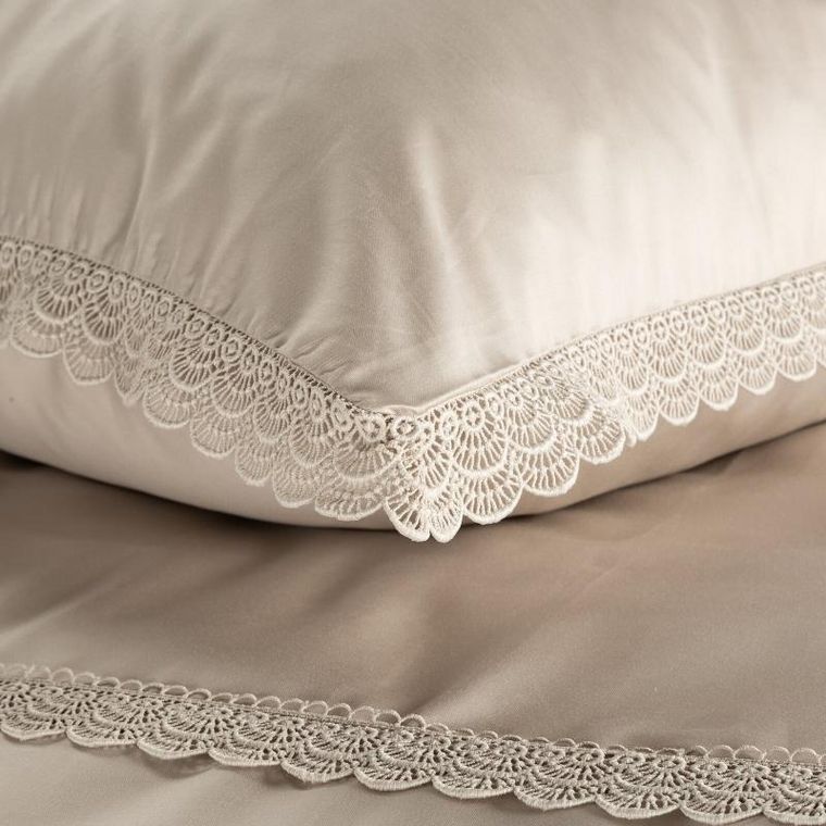 Eurofirany, komplet pościeli retro, 220-200 cm, beżowy