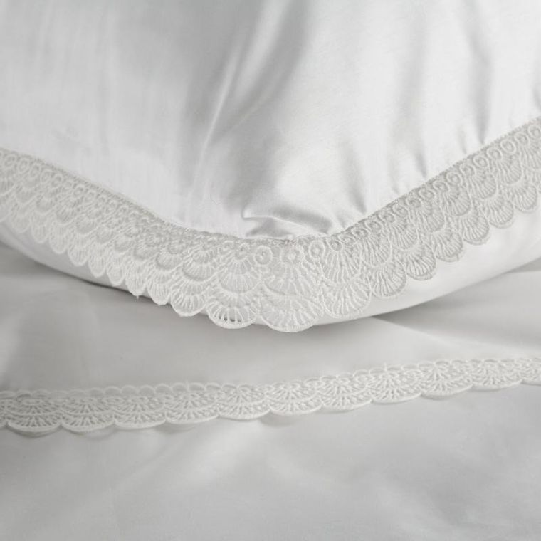 Eurofirany, komplet pościeli retro, 220-200 cm, biały