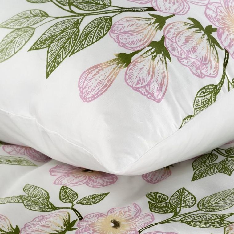 Eurofirany, komplet pościeli satynowej, Nika, 140-200 cm, biały