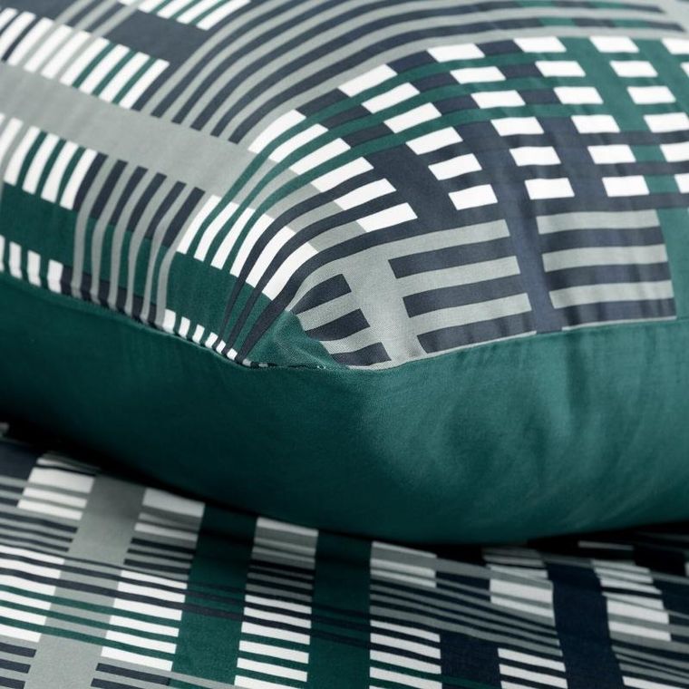 Eurofirany, komplet pościeli satynowej, Nika, 220-200 cm, ciemnoturkusowy