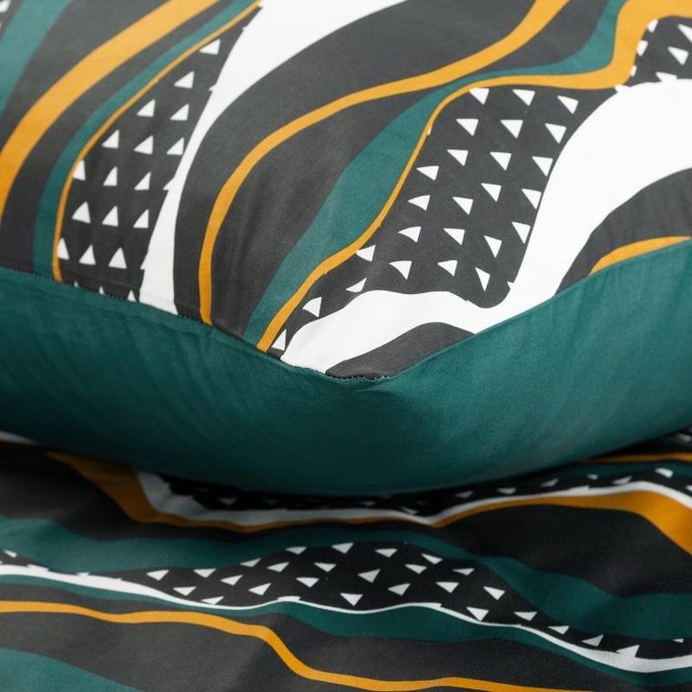 Eurofirany, komplet pościeli satynowej, Nika, 220-200 cm, morski