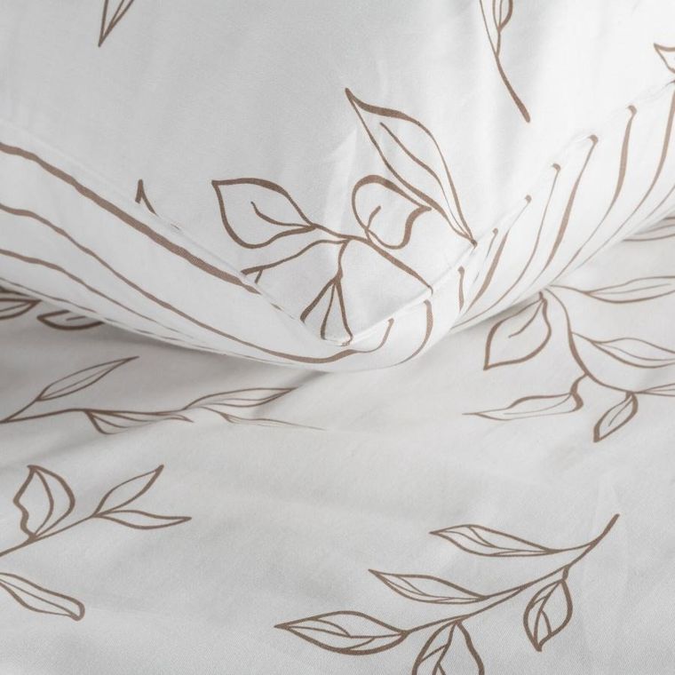 Eurofirany, komplet pościeli satynowej, Raya1, 220-200 cm, biały