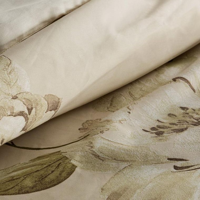 Eurofirany, komplet pościeli satynowej, Spring, 140-200 cm, beżowy