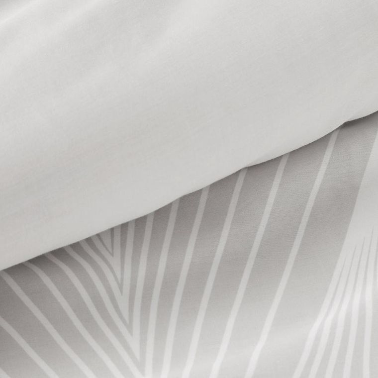 Eurofirany, komplet pościeli satynowej, spring, 140-200 cm, jasnoszary