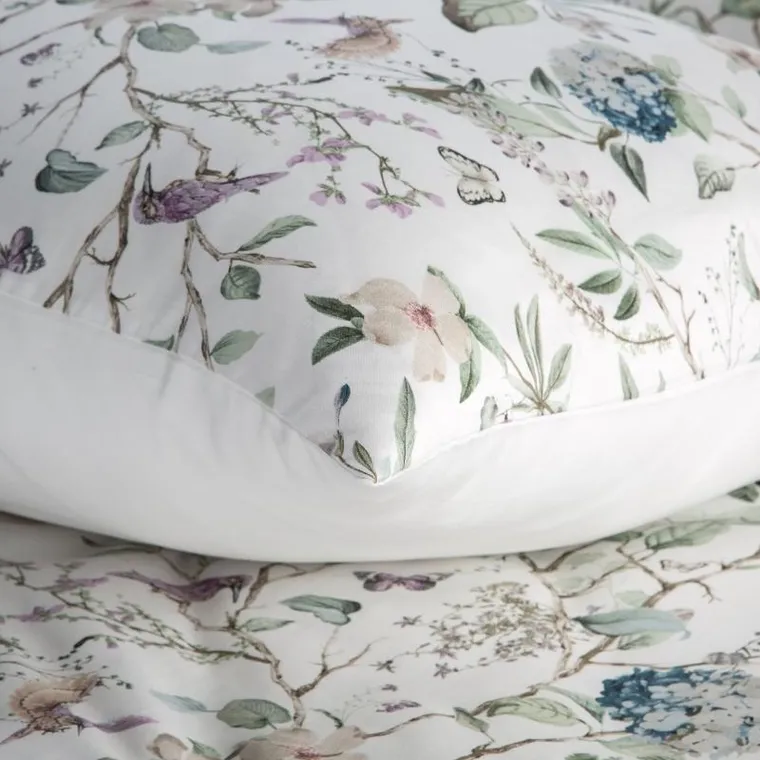 Eurofirany, komplet pościeli satynowej, Spring, 140-200 cm, zielony