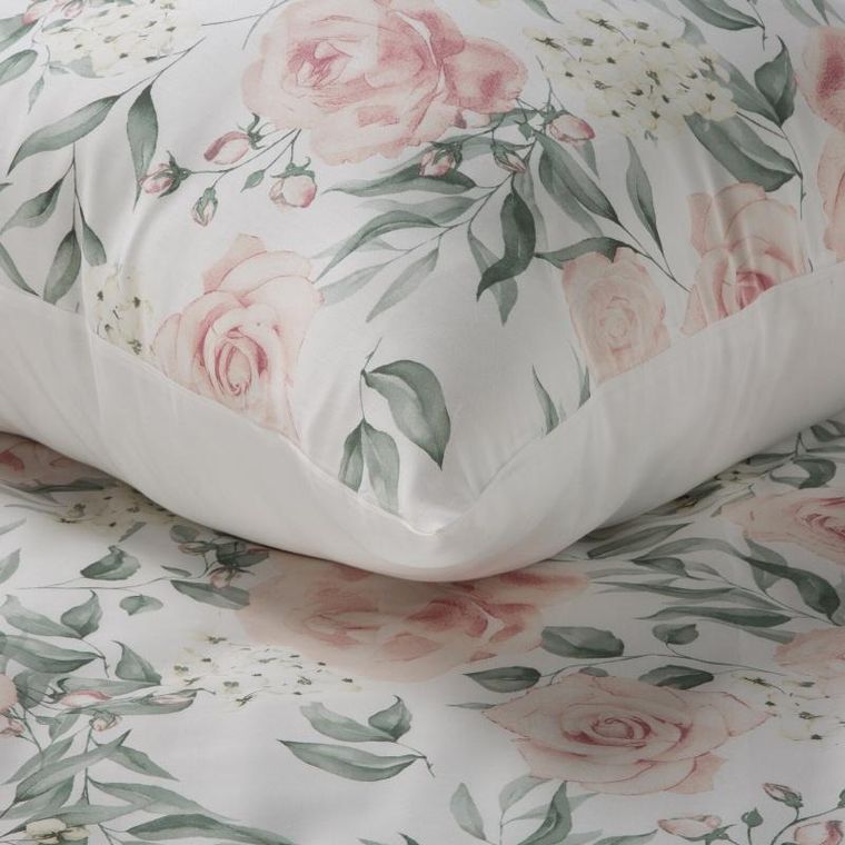 Eurofirany, komplet pościeli satynowej, Spring, 160-200 cm, 2x 70-80 cm, wielokolorowy