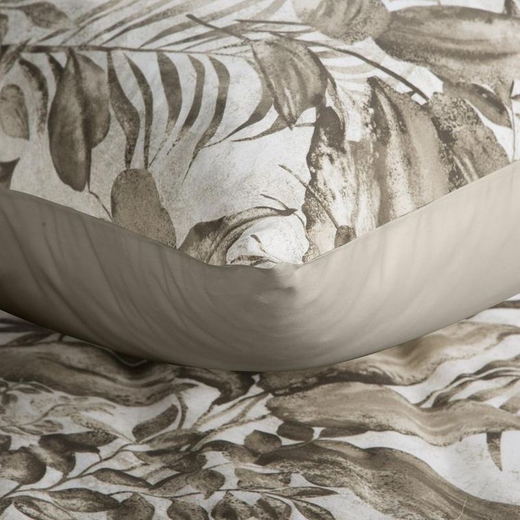 Eurofirany, komplet pościeli satynowej, Spring, 160-200 cm, ciemnobeżowy