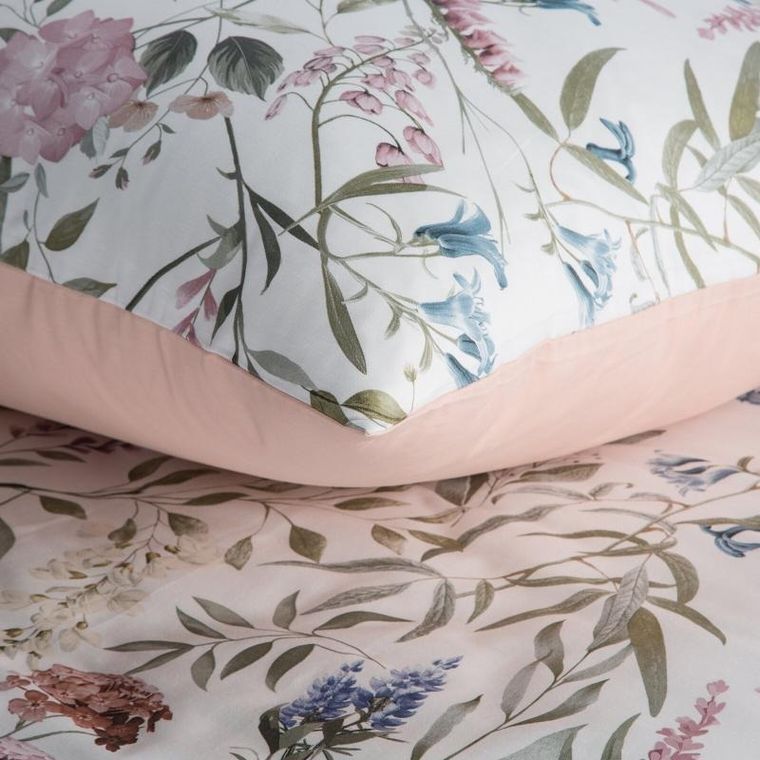 Eurofirany, komplet pościeli satynowej, Spring, 160-200 cm, zielony