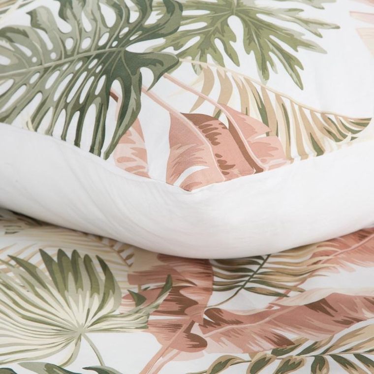 Eurofirany, komplet pościeli satynowej spring, 220-200 cm, biały