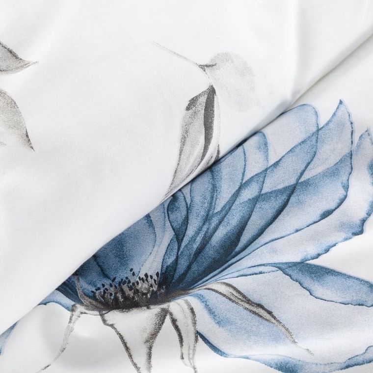 Eurofirany, komplet pościeli satynowej, Spring, 220-200 cm, biały