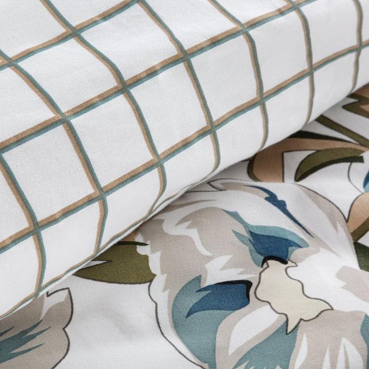 Eurofirany, komplet pościeli satynowej, Spring, 220-200 cm, biały