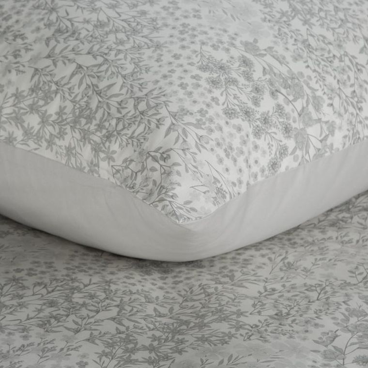 Eurofirany, komplet pościeli satynowej, Spring, 220-200 cm, biały