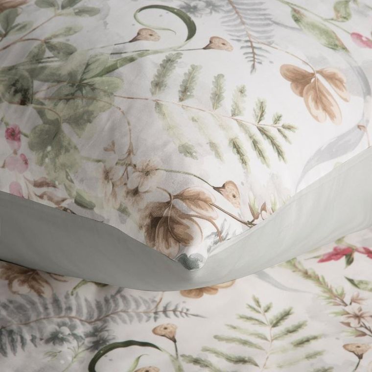 Eurofirany, komplet pościeli satynowej, Spring, 220-200 cm, brązowy