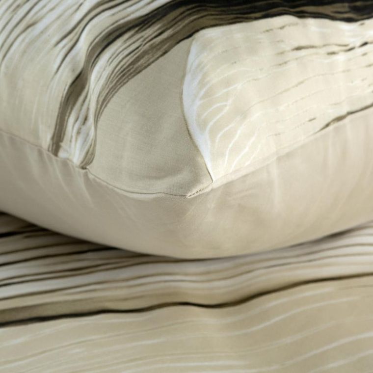 Eurofirany, komplet pościeli satynowej, Spring, 220-200 cm, jasnobeżowy