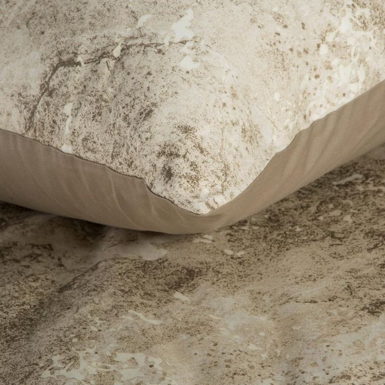 Eurofirany, komplet pościeli satynowej, Spring, 220-200 cm, jasnobrązowy