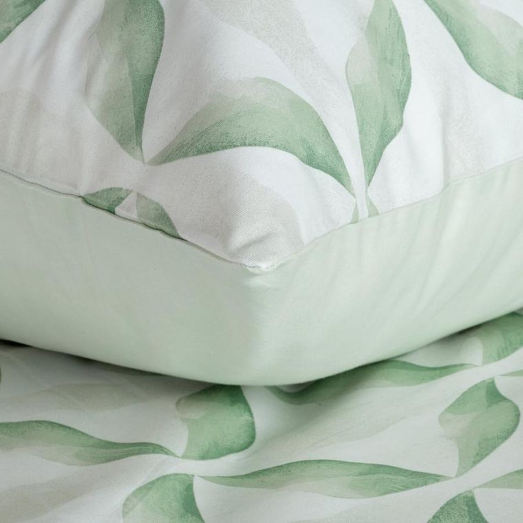 Eurofirany, komplet pościeli satynowej, spring, 220-200 cm, miętowy