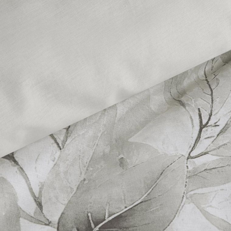 Eurofirany, komplet pościeli satynowej, Spring, 220-200 cm, srebrny