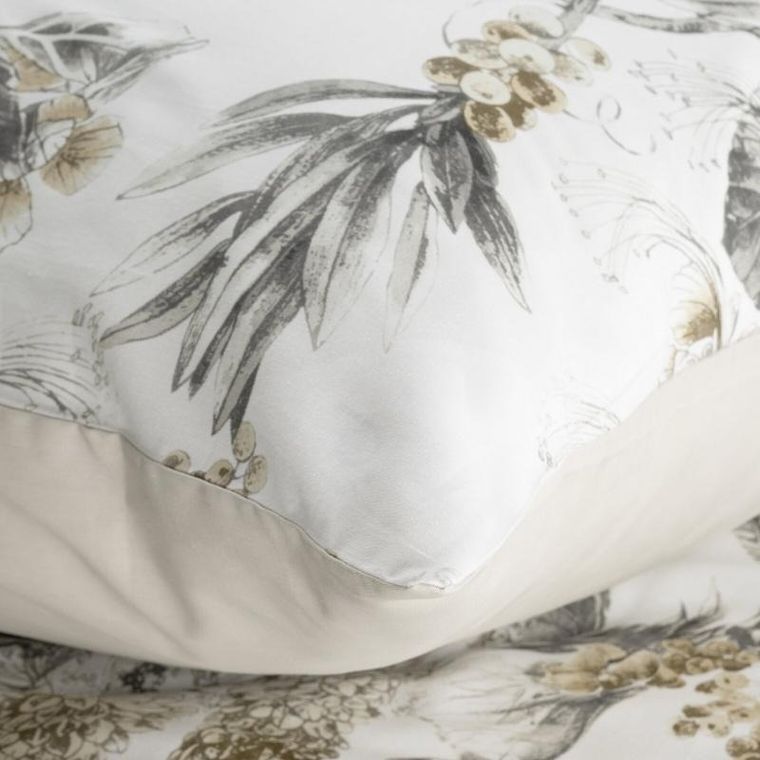 Eurofirany, komplet pościeli satynowej, Spring, 220-200 cm, stalowy