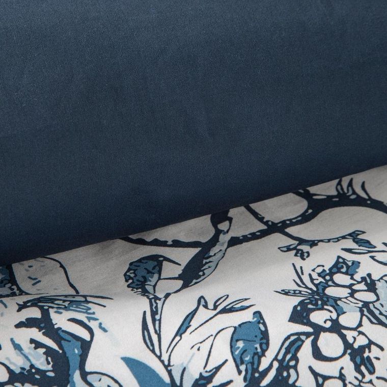 Eurofirany, komplet pościeli satynowej, Spring 86, 200-220 cm, biały