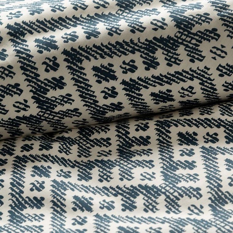 Eurofirany, komplet pościeli satynowej, Spring 98, 140-200 cm, granatowy