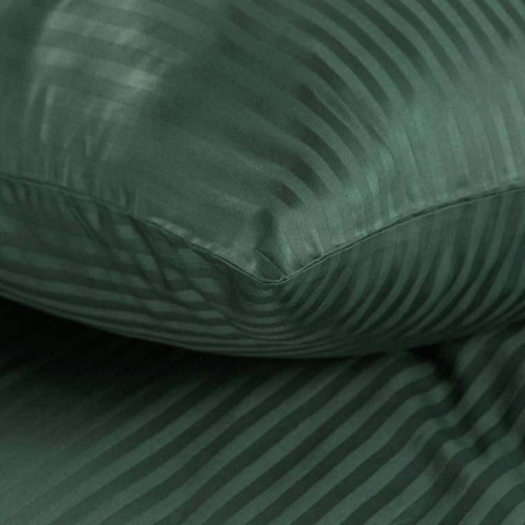 Eurofirany, komplet pościeli satynowej, Vera, 140-200 cm, ciemnozielony
