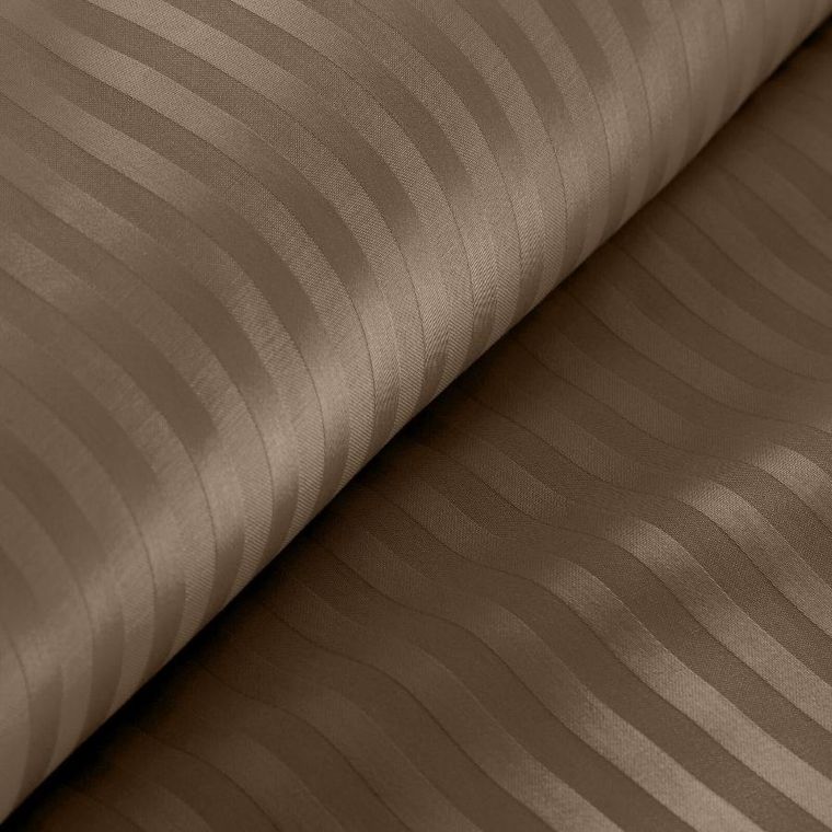 Eurofirany, komplet pościeli satynowej, Vera, 160-200 cm, brązowy