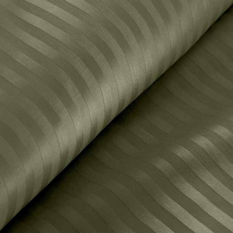 Eurofirany, komplet pościeli satynowej, Vera, 160-200 cm, oliwkowy