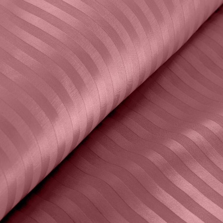 Eurofirany, komplet pościeli satynowej, Vera, 160-200 cm, pudrowy róż