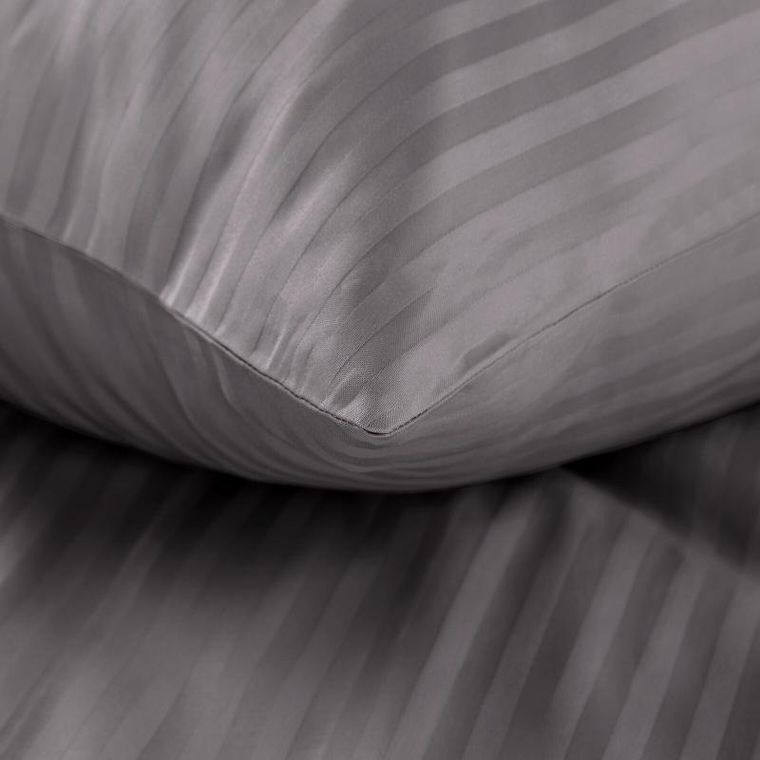 Eurofirany, komplet pościeli satynowej, Vera, 160-200 cm, stalowy
