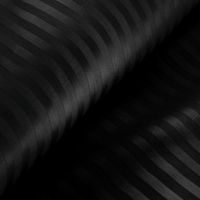 Eurofirany, komplet pościeli satynowej, Vera, 200-220 cm, czarna