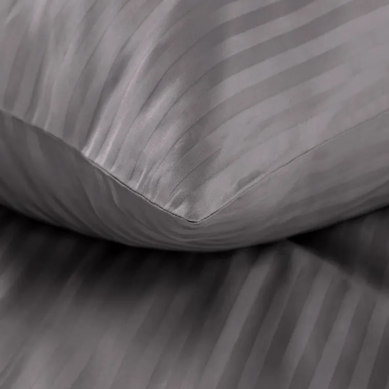 Eurofirany, komplet pościeli satynowej, Vera, 220-200 cm, stalowy